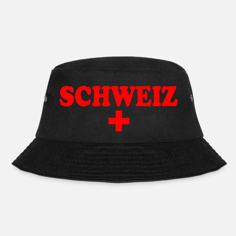 Schweiz - Bucket Hat - Schwarz