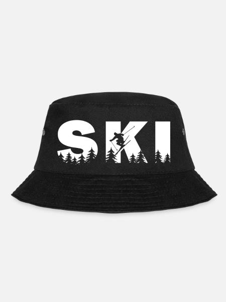 Ski. Ski Winter Sports - Bucket Hat - black
