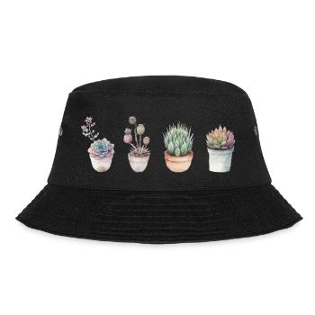 Succulents for plant lovers - Bucket Hat - black - Front - Lela (165cm)