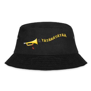 Tätärätätää mit Trompete - Bucket Hat - Schwarz - Vorne - Lela (165cm)
