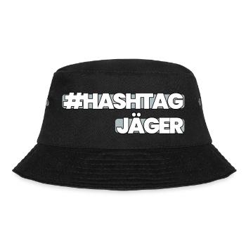 HashtagJäger grau - Bucket Hat - Schwarz - Vorne - Lela (165cm)