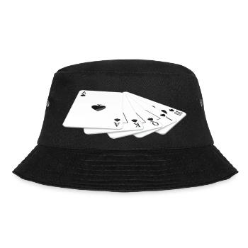 boardgame chess backgammon game night - Bucket Hat - Schwarz - Vorne - Lela (165cm)
