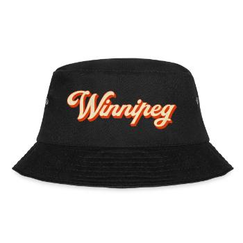 Winnipeg Retro Lettering - Bucket Hat - black - Front - Lela (165cm)