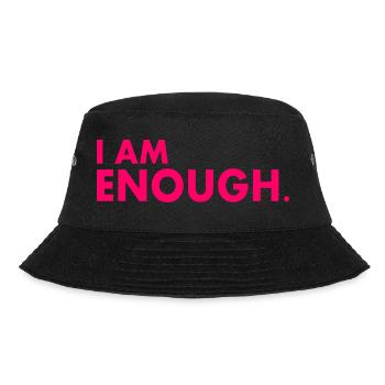 I am enough - Bucket Hat - black - Front - Lela (165cm)