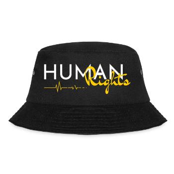 Lebensader zu Menschenrechten - Bucket Hat - Schwarz - Vorne - Lela (165cm)