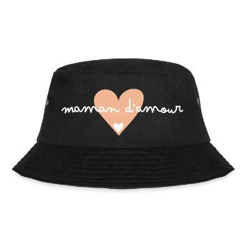 Maman d’amour- idée cadeau maman - Bob - noir - Devant - Lela (165cm)