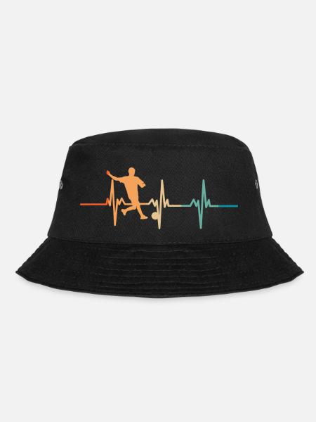 Fußball-Herzschlag - Bucket Hat - Schwarz