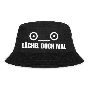 Lächel doch mal - Bucket Hat - Schwarz - Vorne - Lela (165cm)
