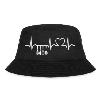 ECG Curve - Heart Curve - Kitchen - Kitchen Appliance - Bucket Hat - black - Front - Lela (165cm)