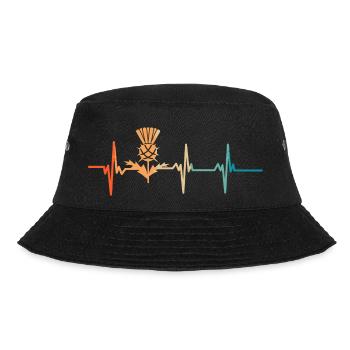 Scottish Heartbeat Flowers - Bucket Hat - black - Front - Lela (165cm)