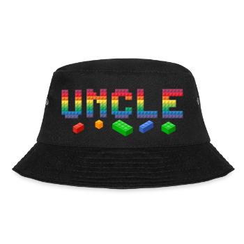Onkel Baumeister Bausteine Blöcke Familie - Bucket Hat - Schwarz - Vorne - Lela (165cm)