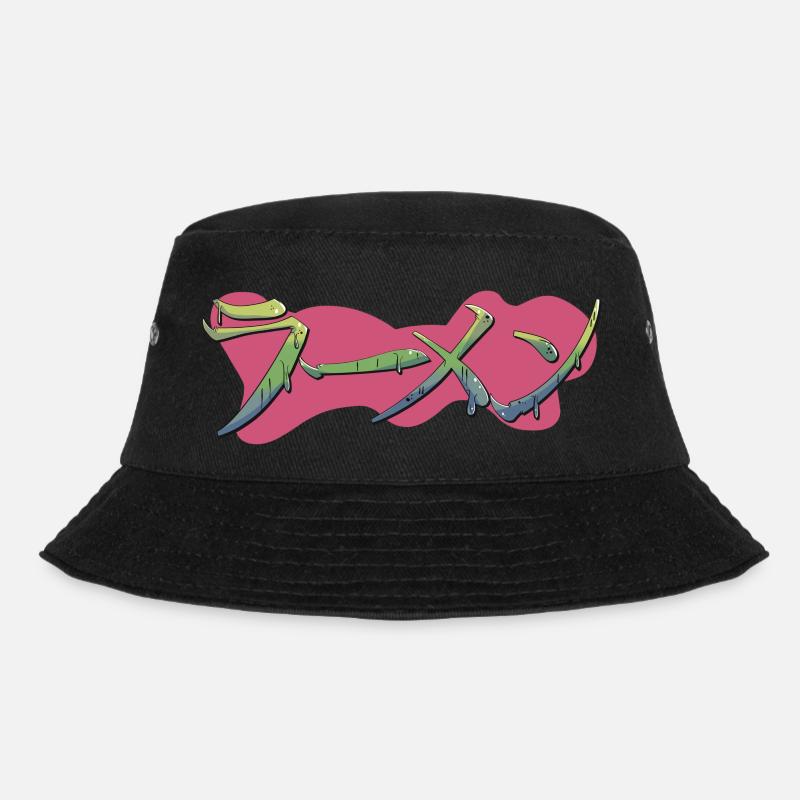Ramen in grafitti style - Bucket Hat - black