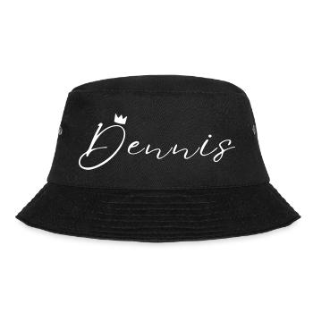 Dennis Name König T-Shirt Geschenk Männer - Bucket Hat - Schwarz - Vorne - Lela (165cm)