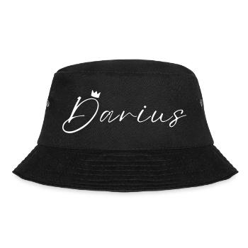Darius Name König T-Shirt Geschenk Männer - Bucket Hat - Schwarz - Vorne - Lela (165cm)