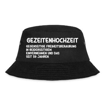 Ehe Gezeitenhochzeit 59 Jahre Verheiratet Hochzeit - Bucket Hat - Schwarz - Vorne - Lela (165cm)