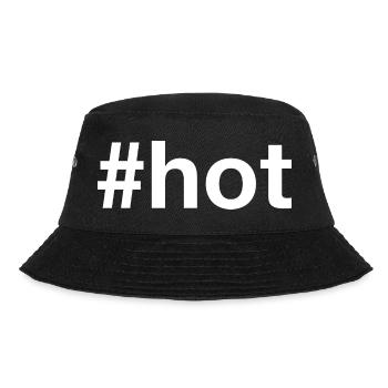 HOT Hashtag - Bucket Hat - Schwarz - Vorne - Lela (165cm)