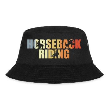 Vintage Horseback Riding - Bucket Hat - black - Front - Lela (165cm)