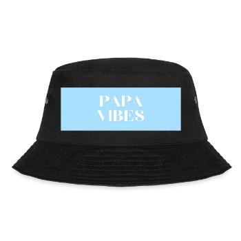 papa vibes - Bucket Hat - Schwarz - Vorne - Lela (165cm)