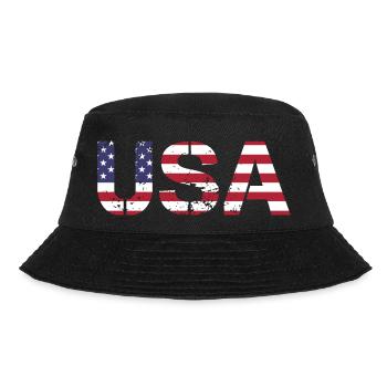 United States in the colors of the American flag flag flag - Bucket Hat - black - Front - Lela (165cm)