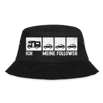 Camping Meine Follower Wohnmobil Camper - Bucket Hat - Schwarz - Vorne - Lela (165cm)