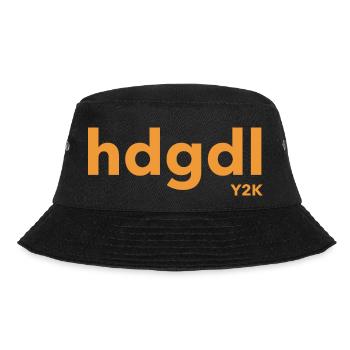 hdgdl hab dich ganz doll lieb Jahr2000 Y2K orange - Bucket Hat - Schwarz - Vorne - Lela (165cm)