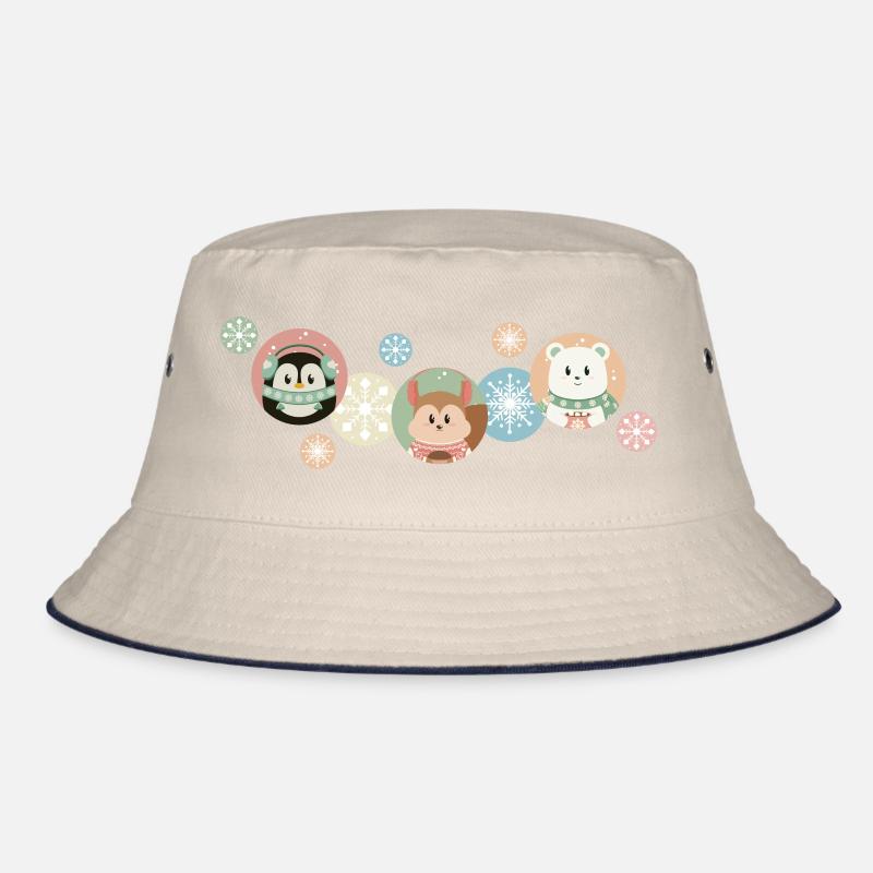 Cute Animals - Christmas Pattern Bucket Hat