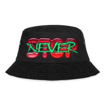 Never Stop - Bucket Hat - black - Front - Lela (165cm)