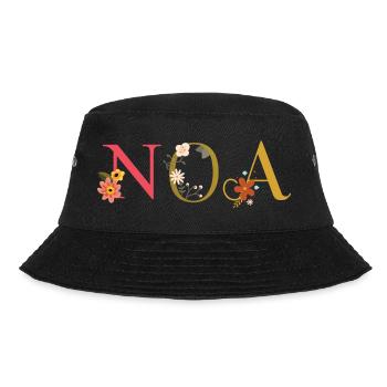 NOA Name Decorated with Flowers - Bucket Hat - black - Front - Lela (165cm)