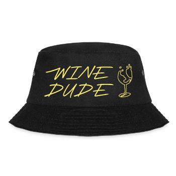 Wein Alter gelb mit weinglas Zeichnung - Bucket Hat - Schwarz - Vorne - Lela (165cm)