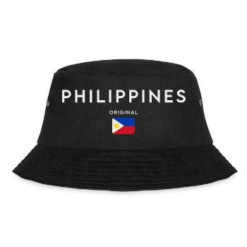 Philippinische Flagge, Philippinischer Stolz - Bucket Hat - Schwarz - Vorne - Lela (165cm)