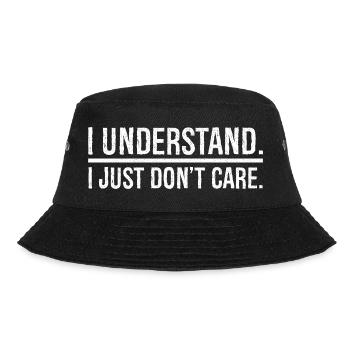 I understand I just don't care - Bucket Hat - black - Front - Lela (165cm)