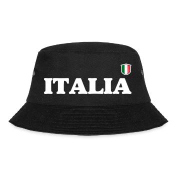 Italia Crest Vintage Typography - Bucket Hat - black - Front - Lela (165cm)