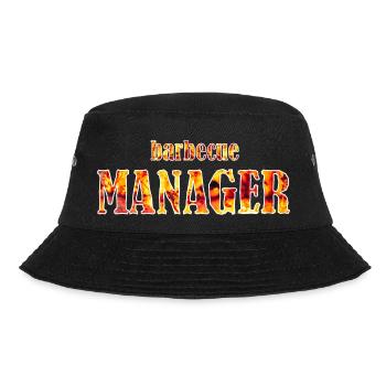 barbecue manager grillen grillparty Vatertag - Bucket Hat - Schwarz - Vorne - Lela (165cm)