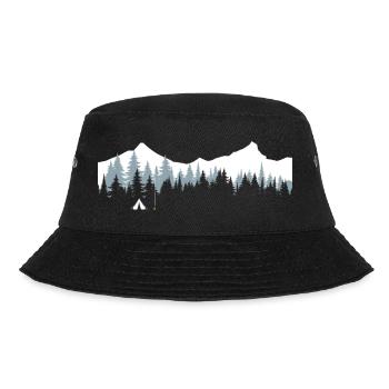 Ruhige Bergwaldszene - Bucket Hat - Schwarz - Vorne - Lela (165cm)