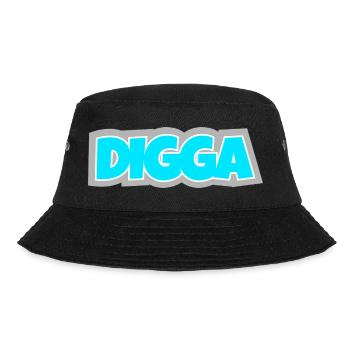 Digga - norddeutsch, frech und längst Kult. - Bucket Hat - Schwarz - Vorne - Lela (165cm)