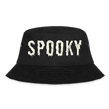 Gruseliger Spooky Halloween Druck - Bucket Hat - Schwarz - Vorne - Lela (165cm)