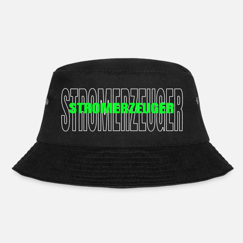 Stromerzeuger Nachhaltige Stromerzeugung - Bucket Hat - Schwarz