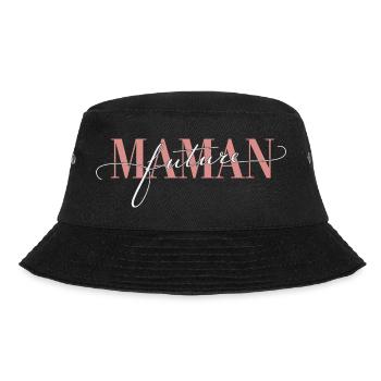 Mom-to-be design minimalist elegant pregnancy - Bucket Hat - black - Front - Lela (165cm)