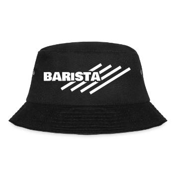 Barista als Arbeitsplatz - Bucket Hat - Schwarz - Vorne - Lela (165cm)