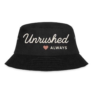 Calm is rebellion. Soft Life Self Care - Bucket Hat - black - Front - Lela (165cm)