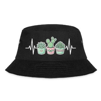Plant Heartbeat Sukkulentenkakteen - Bucket Hat - Schwarz - Vorne - Lela (165cm)