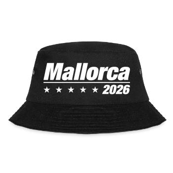 Mallorca 2026 Malle Urlaub - Bucket Hat - Schwarz - Vorne - Lela (165cm)