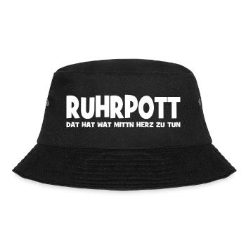 Ruhrpott - Dat hat wat mittn Herz zu tun - Zeche - Bucket Hat - black - Front - Lela (165cm)