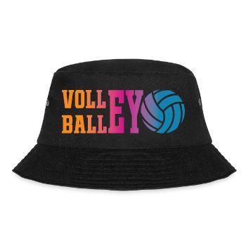 Colorful volleyball - Bucket Hat - black - Front - Lela (165cm)