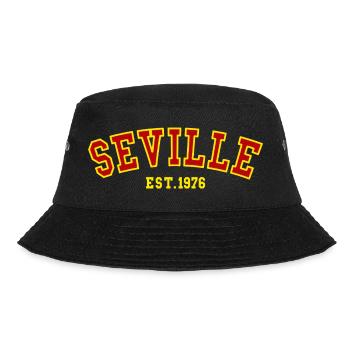 Sevilla gegründet 1976 - Bucket Hat - Schwarz - Vorne - Lela (165cm)