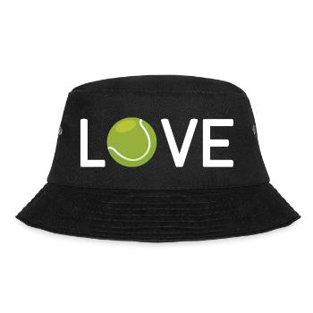 Tennis-Liebhaber - Bucket Hat - Schwarz - Vorne - Lela (165cm)