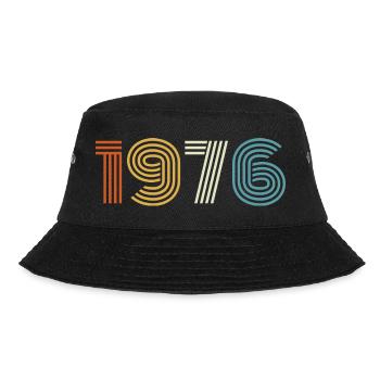 1976 Gift 1976 Vintage 1976 - Bucket Hat - black - Front - Lela (165cm)