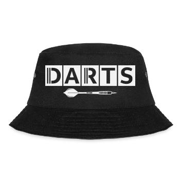 Darts Motiv mit Pfeil-Detail - Bucket Hat - Schwarz - Vorne - Lela (165cm)