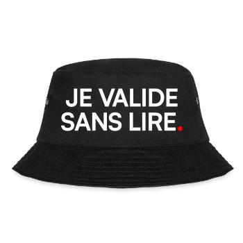 I validate without reading humor office - Bucket Hat - black - Front - Lela (165cm)