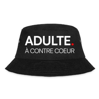 Erwachsener widerwillig, moderner Humor - Bucket Hat - Schwarz - Vorne - Lela (165cm)